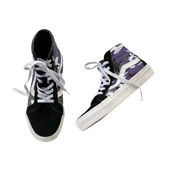 Vans SK8-HI REISSUE POP CAMO Purple High Top Sneaker 8 Women’s - Picture 6 of 16